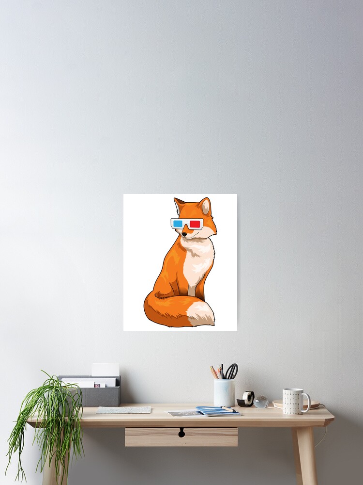 Imagen 2 de 3, Póster con la obra Fox Glasses, diseñada y vendida por Snabdesign84.