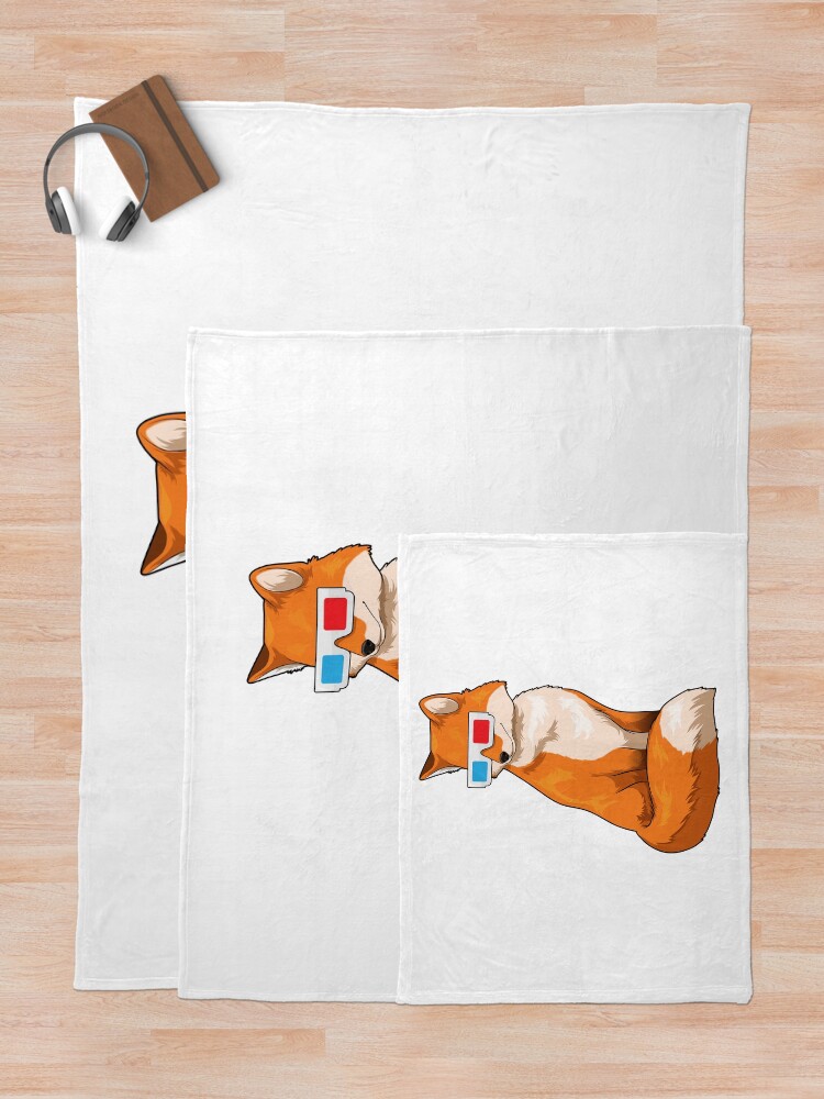 Imagen 5 de 6, Manta con la obra Fox Glasses, diseñada y vendida por Snabdesign84.