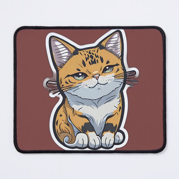 Item preview, Mischievous Kitty Charm: Smirking Cat Delight designed and sold by FashionRex.