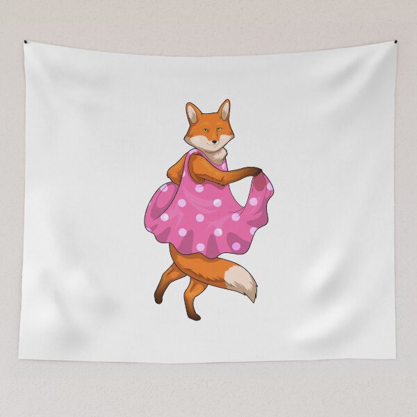 Item preview, Fox Polka Dots Dress designed and sold by Snabdesign84.