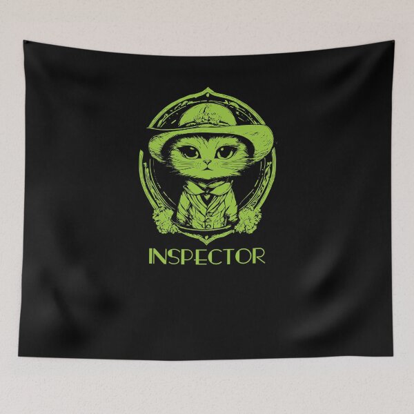 Item preview, Inspector Cat - Yellow-green designed and sold by Soulemotion.