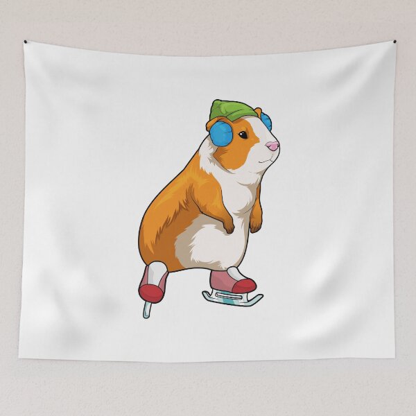 Aperçu de l'œuvre Guinea pig Ice skating Ice skates créée et vendue par Snabdesign84.