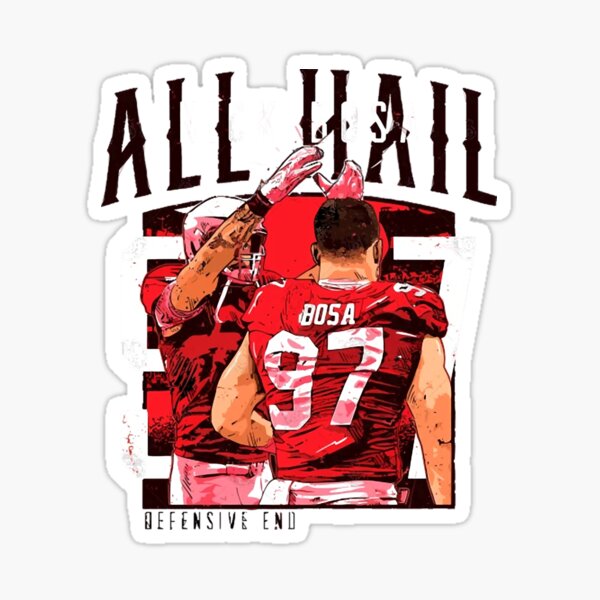 Nick Bosa Jersey Sticker for Sale by aenewby