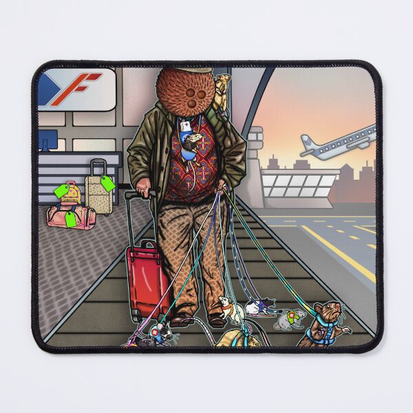 Item preview, Coconut Head: Flying with the Emotional Support Rats designed and sold by FreyStrandDraws.