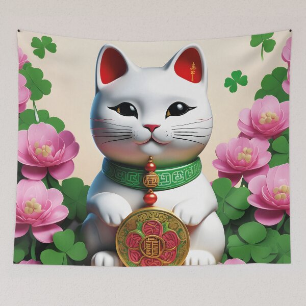 Item preview, kawaii lucky cat, talisman, Japan designed and sold by Mauswohn.