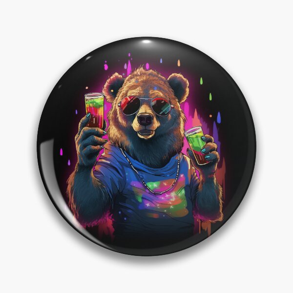 Item preview, Party Bear - Bear Sticker designed and sold by C-Town Tees.