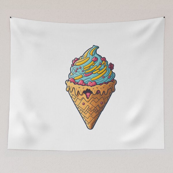Item preview, Colorful Ice Cream Cone designed and sold by Rosamose.