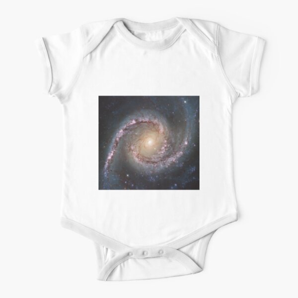 #Grand #swirls, swirls, #hubble, ngc 1566, beautiful, #galaxy, million light years, constellation Short Sleeve Baby One-Piece