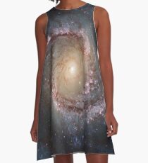 Grand swirls, swirls, hubble, ngc 1566, beautiful, galaxy, million light years, constellation A-Line Dress