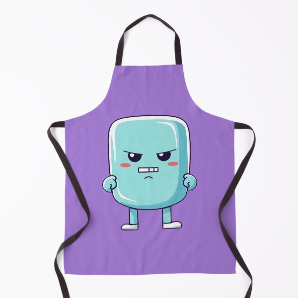 Item preview, Angry cute kawaii character, emoticon, funny character, funny, light purple Background designed and sold by Crazy4Graphics.