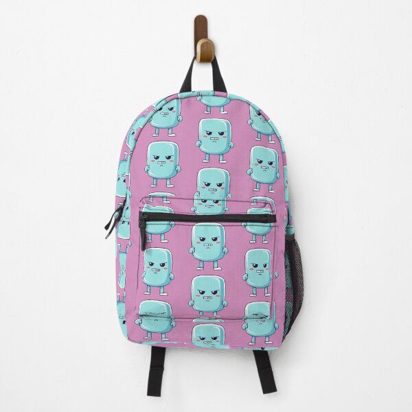 Item preview, Angry cute kawaii character, emoticon, funny character, funny, pink Background designed and sold by Crazy4Graphics.