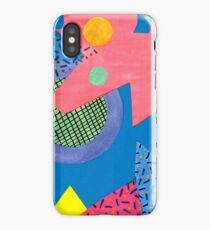 Pattern mix pink-blue iPhone Case