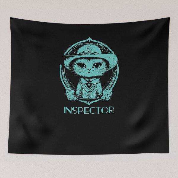 Item preview, Inspector Cat - Turquoise designed and sold by Soulemotion.