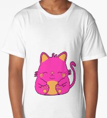 Cute Kitty Cat - Pink Long T-Shirt