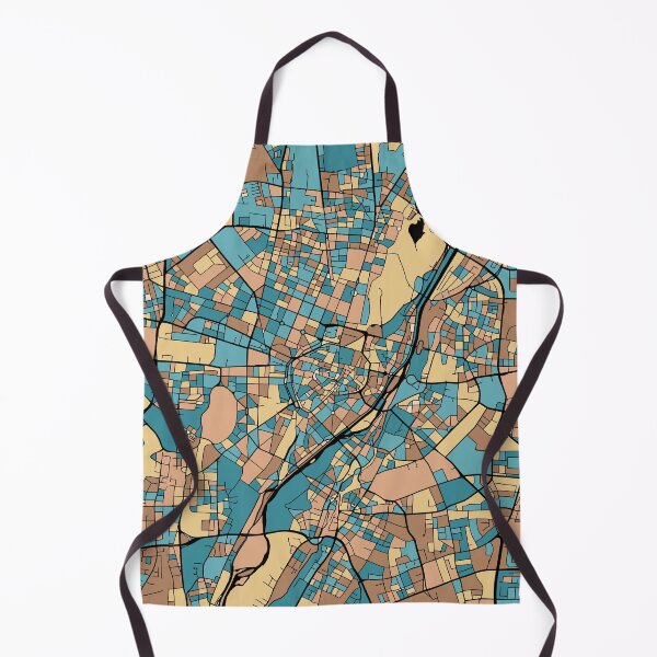 Item preview, Munich Map Pattern in Mid Century Pastel designed and sold by PatternMaps.