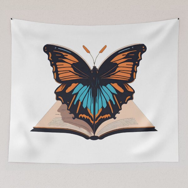 Item preview, Butterfly flies out of the book designed and sold by BearsAndSkulls.