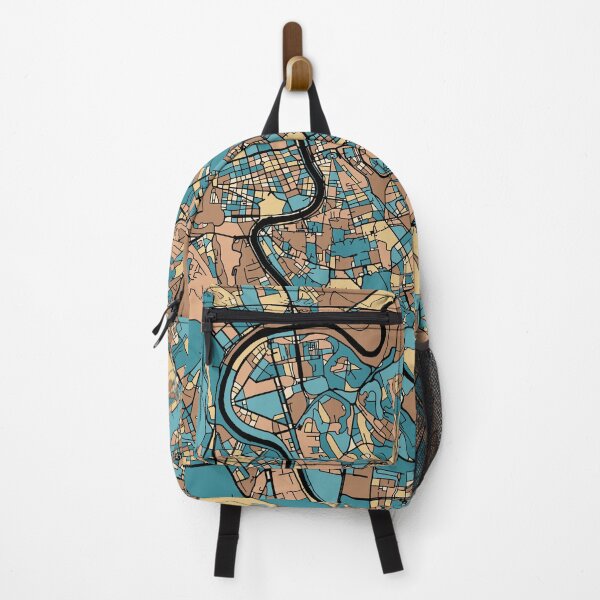 Item preview, Rome Map Pattern in Mid Century Pastel designed and sold by PatternMaps.