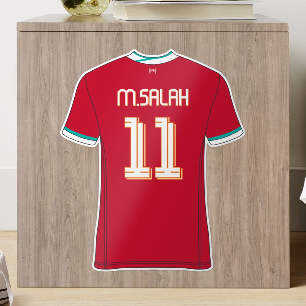 Mohamed Salah Jersey Name and Number Jersey Illustration - Liverpool  Sticker for Sale by Assiduous-Shop