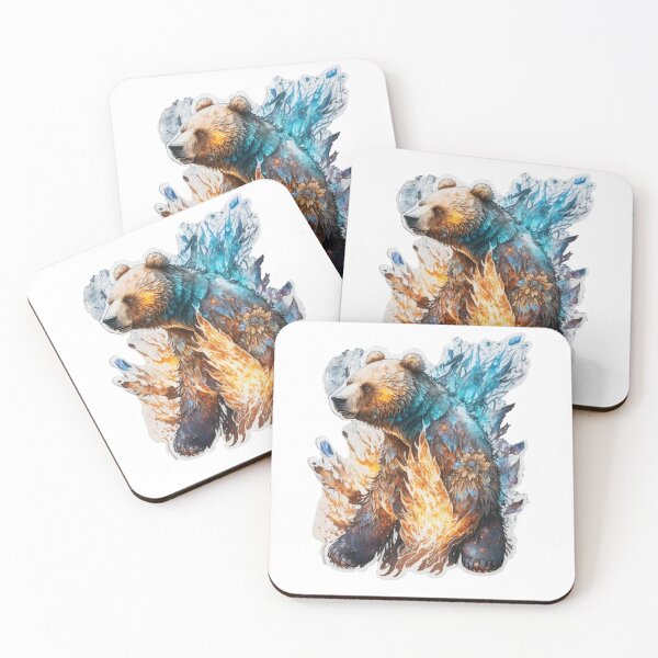 Item preview, Brown bear in the element of water and fire designed and sold by Sergey83.