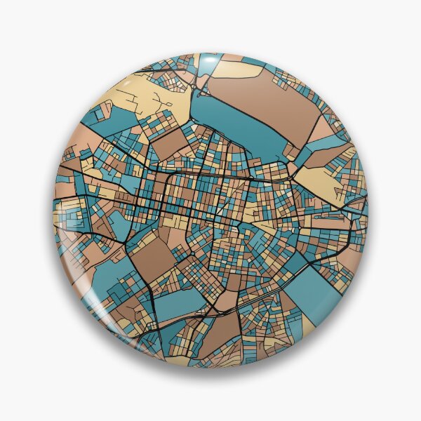 Item preview, Sofia Map Pattern in Mid Century Pastel designed and sold by PatternMaps.