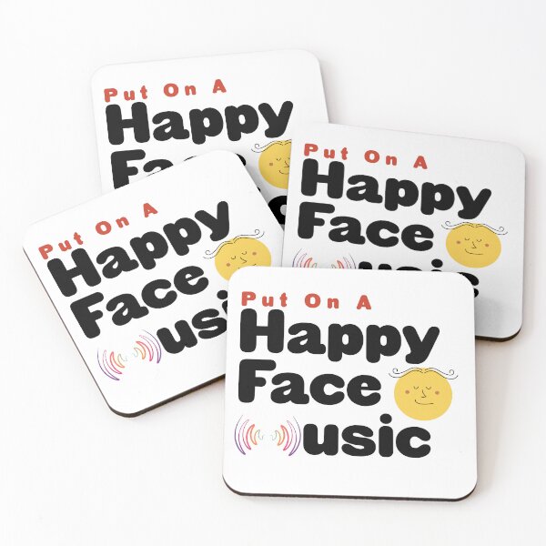Item preview, Put On A Happy Face Music Funny Christian White on Black Religion Sarcastic designed and sold by najorie.