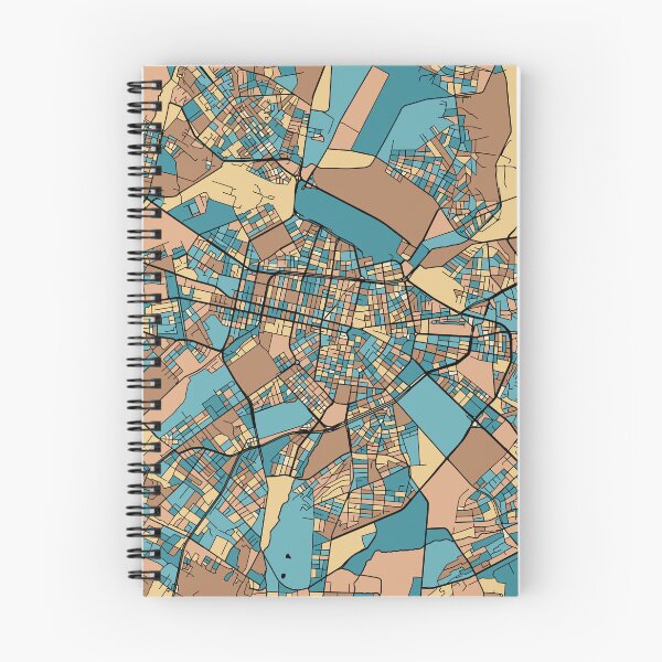 Artikelvorschau, Sofia-Kartenmuster in Mid-Century-Pastell entworfen und verkauft von PatternMaps.