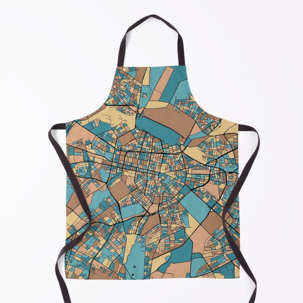 Item preview, Sofia Map Pattern in Mid Century Pastel designed and sold by PatternMaps.