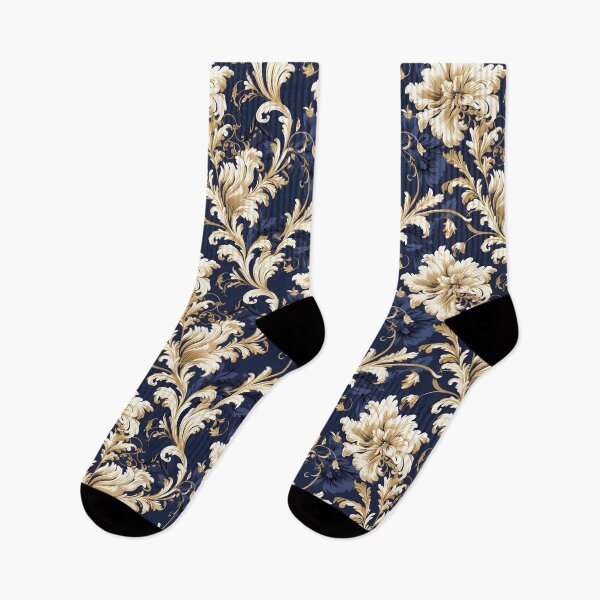 Item preview, Exploring the Baroque Navy Collection with White and Gold Rod-Tone Accents designed and sold by AlienSkinEyes.