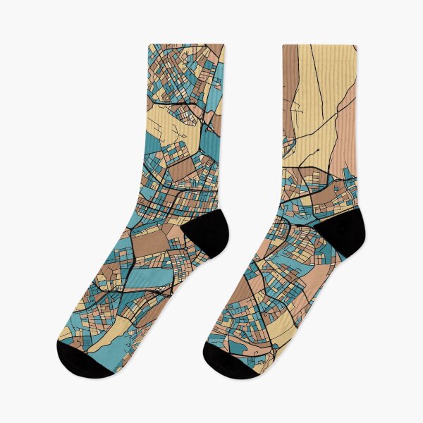 Item preview, Sofia Map Pattern in Mid Century Pastel designed and sold by PatternMaps.