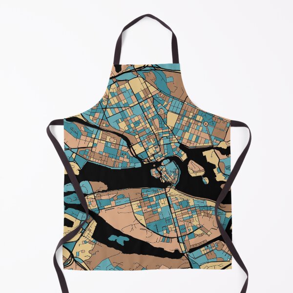 Item preview, Stockholm Map Pattern in Mid Century Pastel designed and sold by PatternMaps.