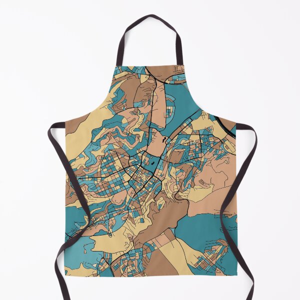 Item preview, Stuttgart Map Pattern in Mid Century Pastel designed and sold by PatternMaps.