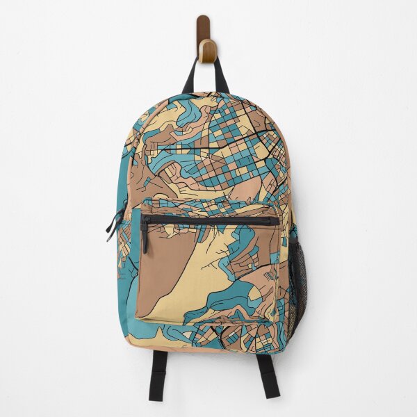 Item preview, Stuttgart Map Pattern in Mid Century Pastel designed and sold by PatternMaps.