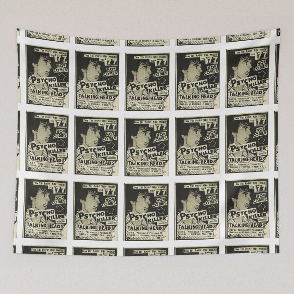 Item preview, Psycho Killer - Talking Heads post-punk concert poster 1977 designed and sold by Basilgomez.
