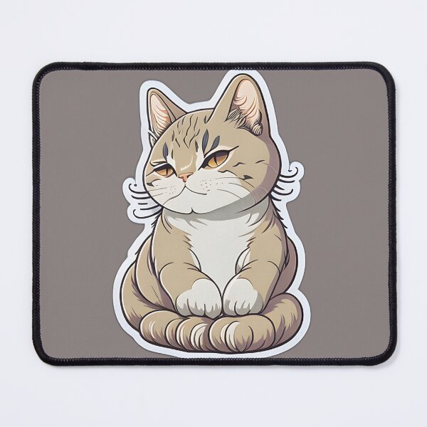 Item preview, Playful Cat Smirk: Smirking Feline Illustration designed and sold by FashionRex.