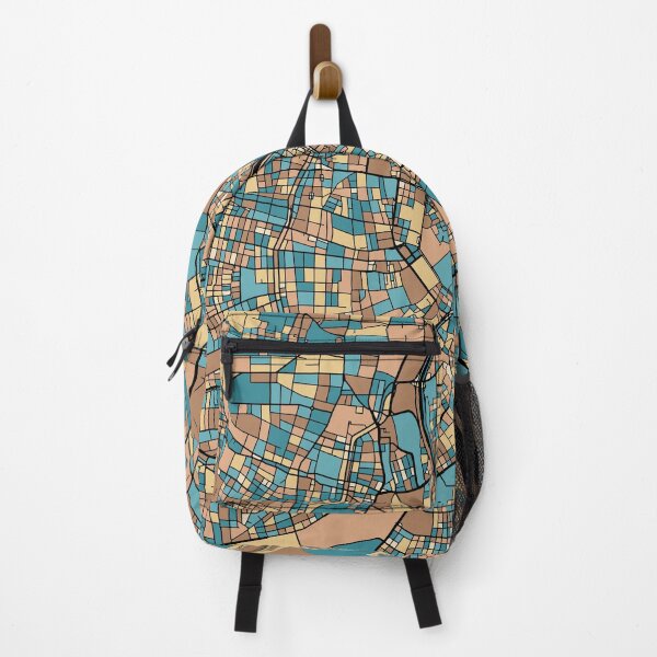 Item preview, Vienna Map Pattern in Mid Century Pastel designed and sold by PatternMaps.