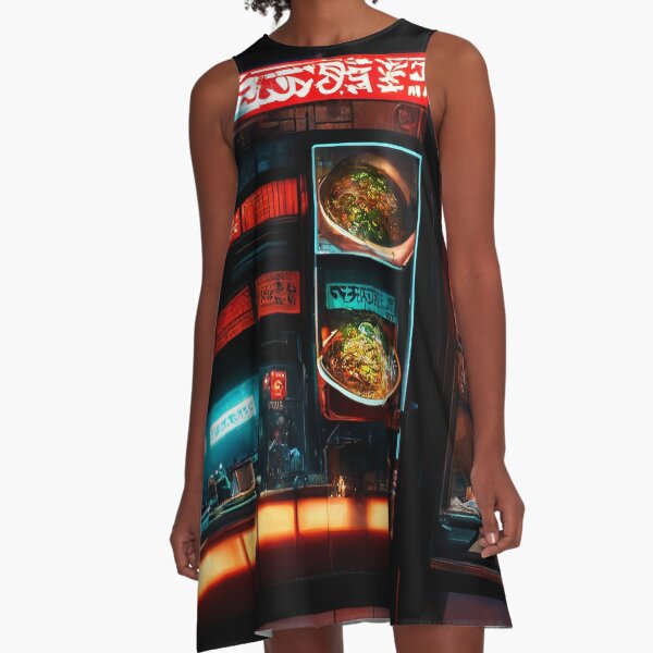 Artikel-Vorschau von Noodle Nook – Cyberpunk-Stadtbild, designt und verkauft von ArkMinted.