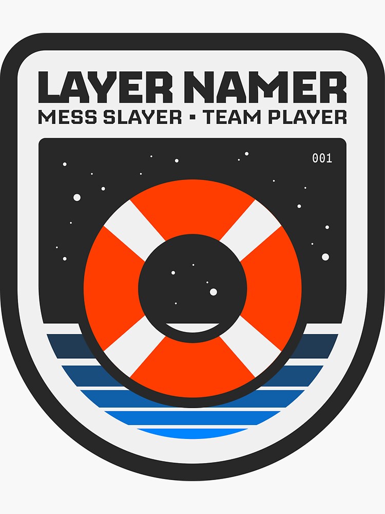 Thumbnail 3 of 3, Sticker, Unsung Design Heroes™ — Layer Namer designed and sold by menosketiago.