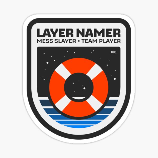 Unsung Design Heroes™ — Layer Namer Sticker