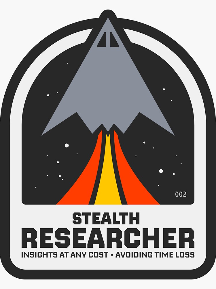 Thumbnail 3 of 3, Sticker, Unsung Design Heroes™ — Stealth Researcher designed and sold by menosketiago.