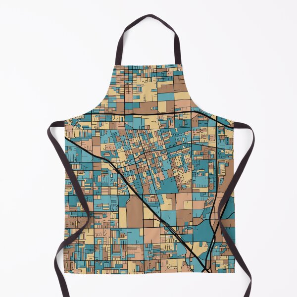 Item preview, Anaheim Map Pattern in Mid Century Pastel designed and sold by PatternMaps.