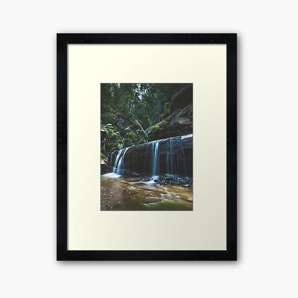 Blue Mountains waterfall Framed Art Print