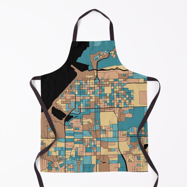 Item preview, Anchorage Map Pattern in Mid Century Pastel designed and sold by PatternMaps.