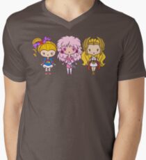 Lil 'CutiEs - Achtziger Damen T-Shirt mit V-Ausschnitt für Männer