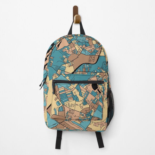 Item preview, Belfast Map Pattern in Mid Century Pastel designed and sold by PatternMaps.
