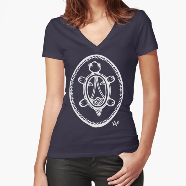 Akbal2 Fitted V-Neck T-Shirt