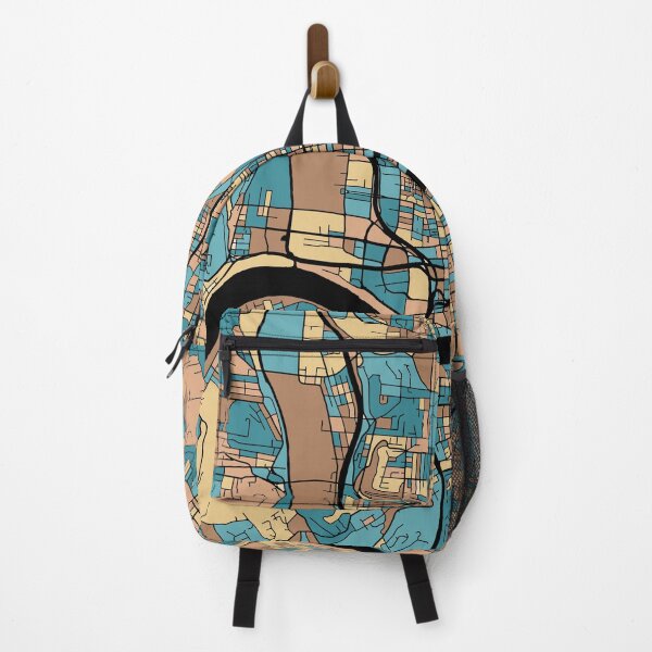 Item preview, Cincinnati Map Pattern in Mid Century Pastel designed and sold by PatternMaps.