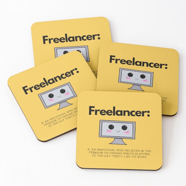 Item preview, Freelancer : a definition (Yellow) designed and sold by Bizzybeebolly.