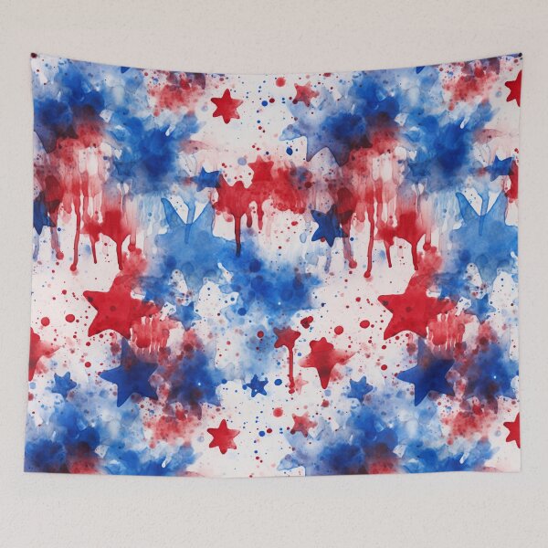 Item preview, Red White and Royal Blue Fabric designed and sold by 89BLACK.