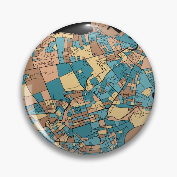 Item preview, Edinburgh Map Pattern in Mid Century Pastel designed and sold by PatternMaps.