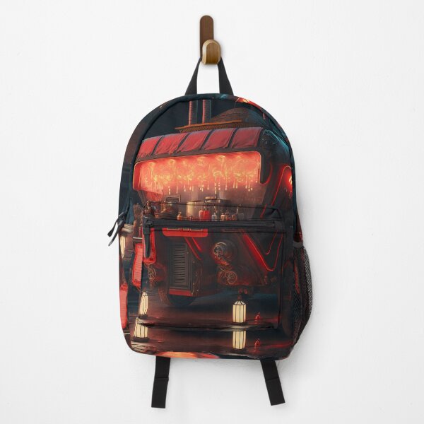 Item preview, Rickshaw Stall - Cyberpunk Cityscapes designed and sold by ArkMinted.